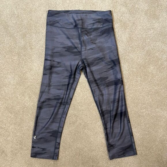 Under Armour Pants - Under Armour Women Gray Stripe Compression Heat Gear Leggings Size Small